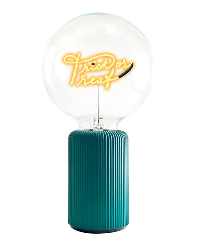 Bulb TRICK OR TREAT Amber with Base Table Lamp PORTABLE Pop Nomad