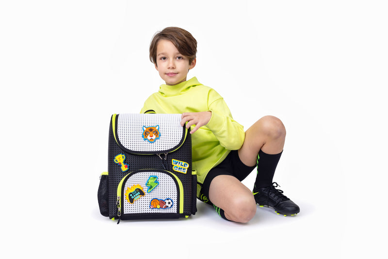 Student Backpack Neon Lime