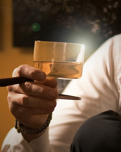 Arnolfo Di Cambio Double Old Fashion Glass SMOKE Set of 2, 7.76" x 4.45" x 3.94"