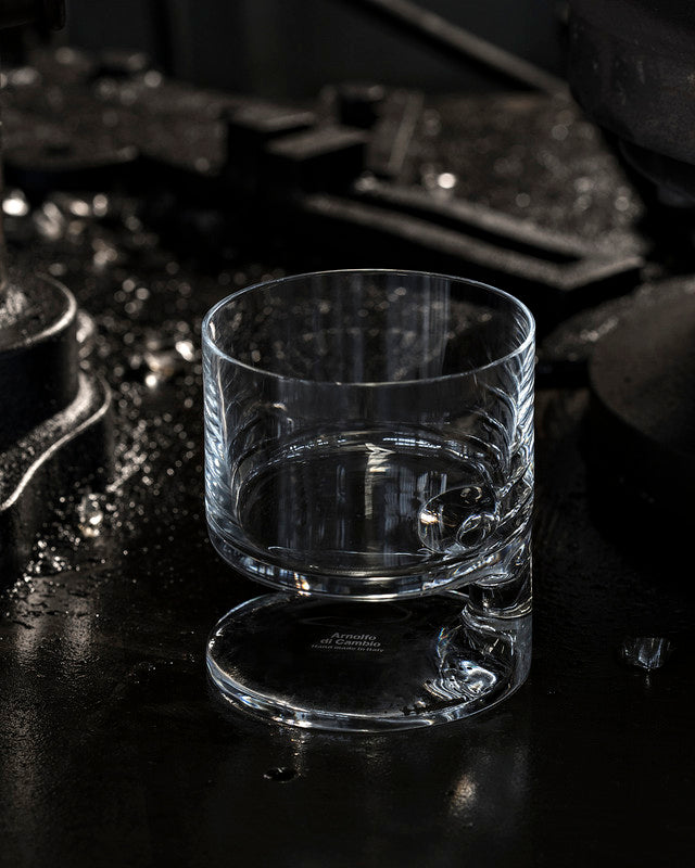 Arnolfo Di Cambio Double Old Fashion Glass SMOKE Set of 2, 7.76" x 4.45" x 3.94"