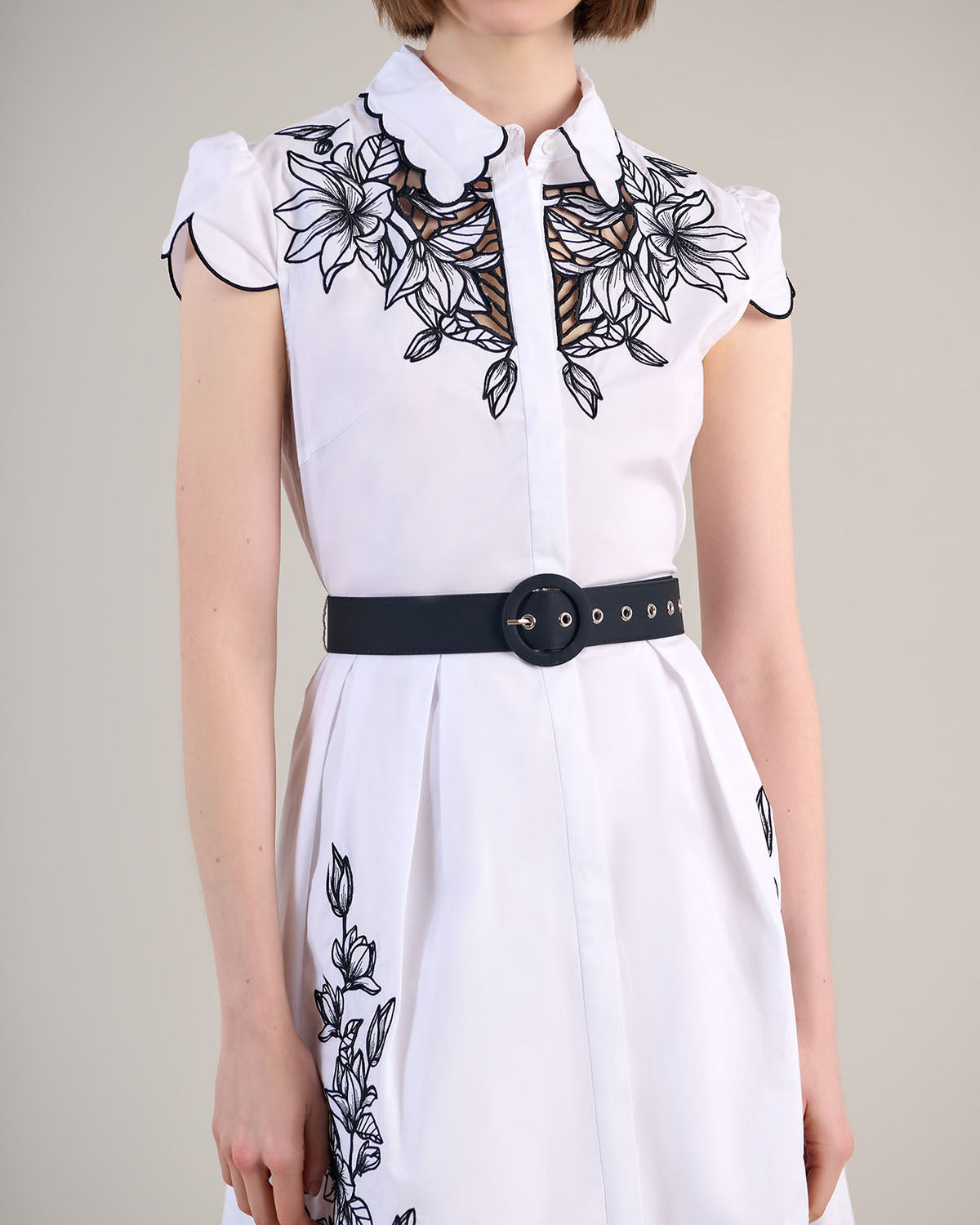 Women's Dress ADELINA Blk/Whi Size 36