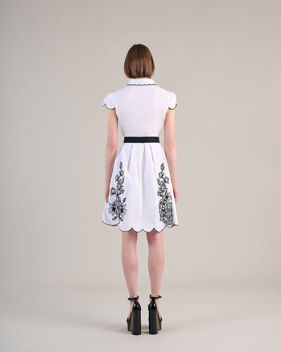 Women's Dress ADELINA Blk/Whi Size 36