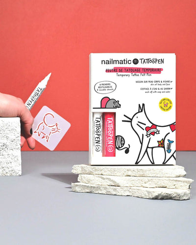 Nailmatic Tattoo Pen Set for Kids CAT
