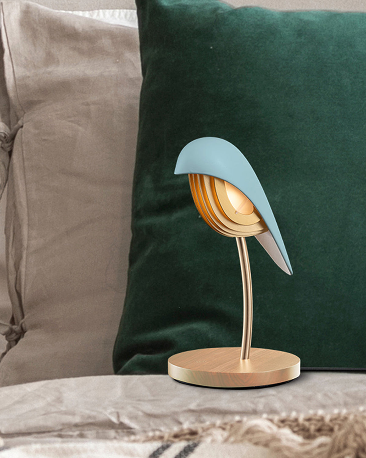 Desk Lamp BIRD Aqua Blue