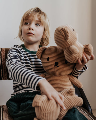 Plush MIFFY BORIS BEAR ECO Corduroy Brown 7"