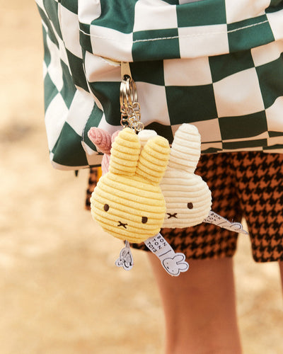 Keychain MIFFY Flat ECO Corduroy Offwhite 4"