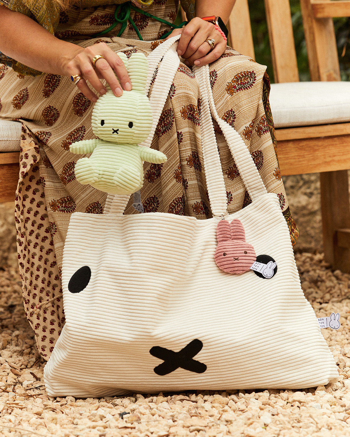 Keychain MIFFY Flat ECO Corduroy Olive Green 4