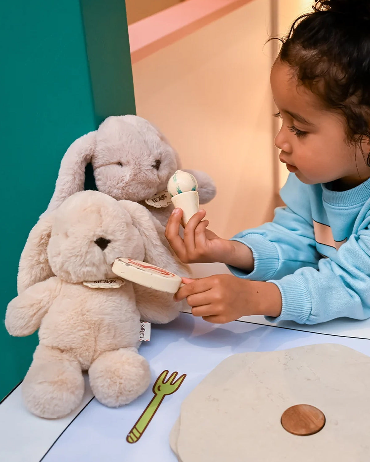 Plush BT CHAPS BUBBLES BUNNY BEIGE Beige ECO 9''