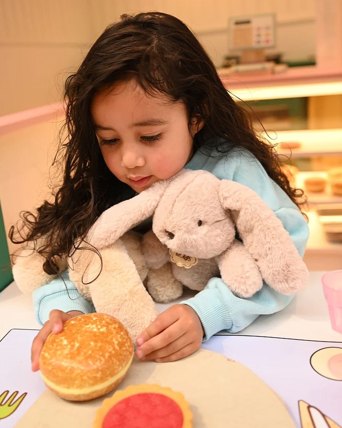 Plush BT CHAPS BUBBLES BUNNY PINK Pink ECO 9''