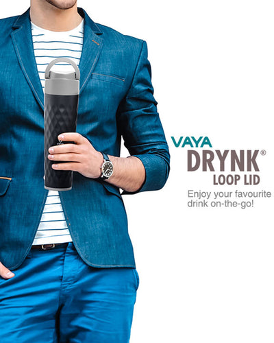 Vaya Drynk - 20.2 fl.oz - Black - with Gulper Lid + 2 Cups