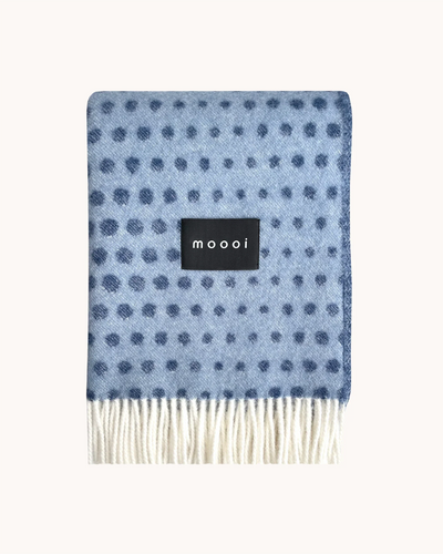 Maison Deux Blanket MOOOI BLOOMING SEADRAGON Denim