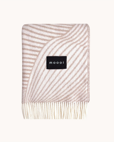 Maison Deux Blanket MOOOI TECHNO BEE Coffee Cream