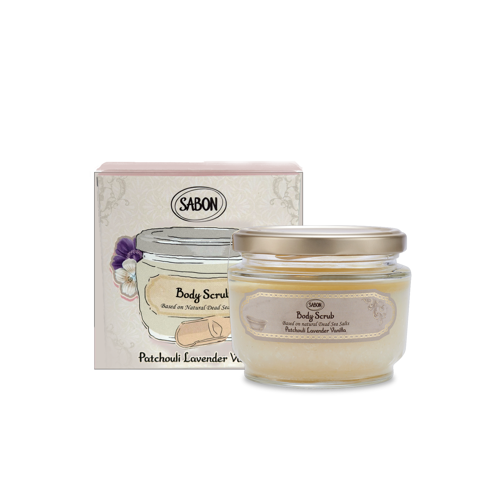 Body Scrub Patchouli Lavender Vanilla 320g in Box