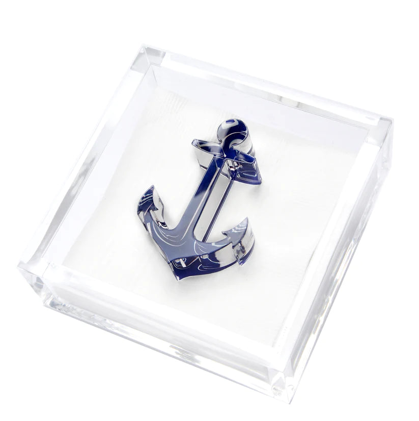 Cocktail Napkin Holder ANCHOR 4 inches by 4 inches 