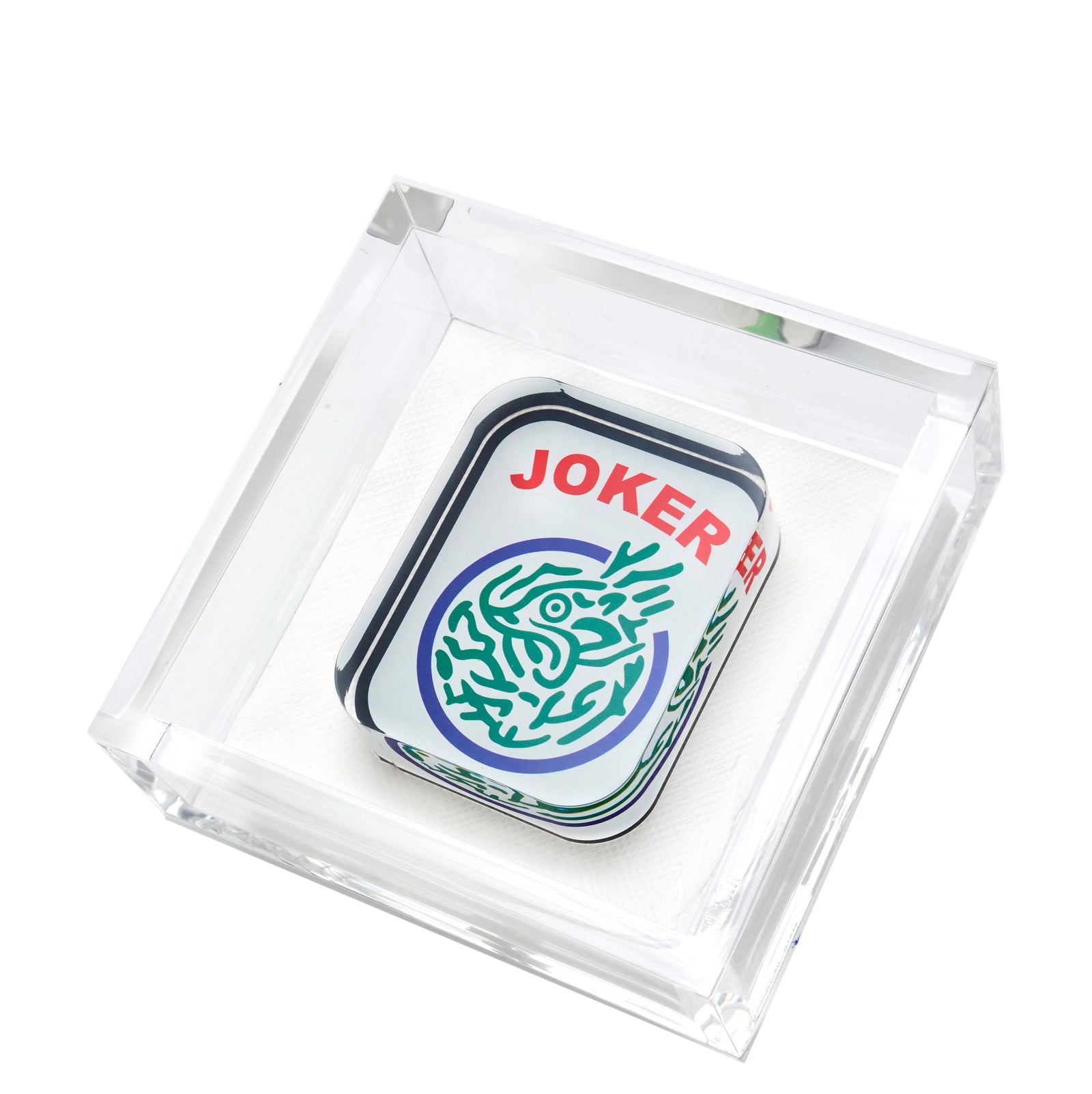 Tara Wilson Designs Cocktail Napkin Holder MAHJONG 6" x 6"