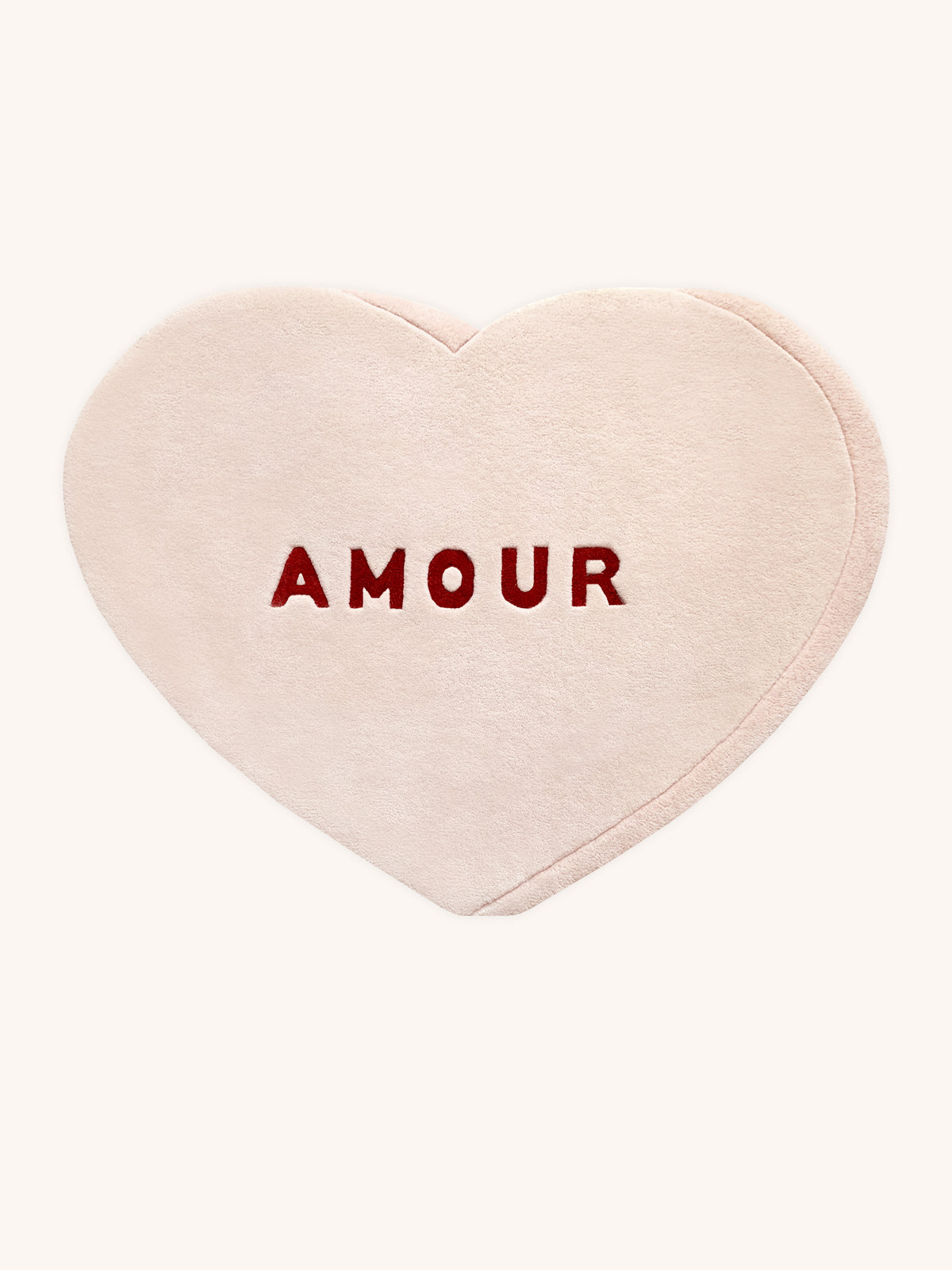 Maison Deux Rug CANDY HEART Cream / Red Print 2.6 x 4ft