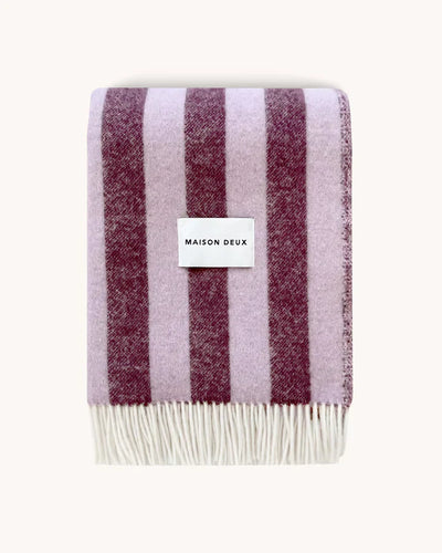 Maison Deux Blanket CANDY WRAP Lilac / Aubergine 4.25 x 6.5 ft