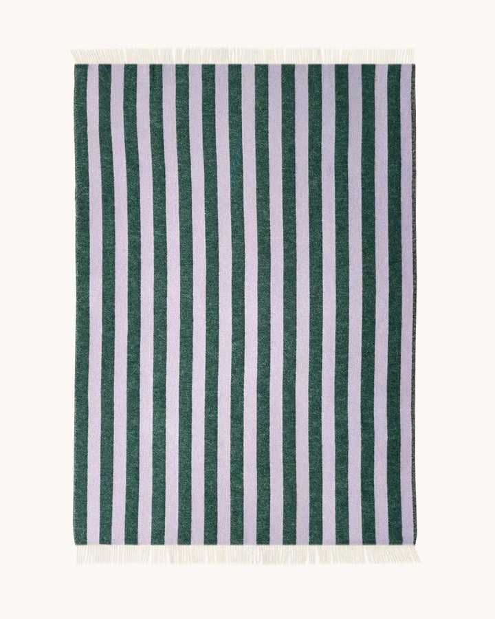 Maison Deux Blanket CANDY WRAP Lilac / Green 4.25 x 6.5 ft