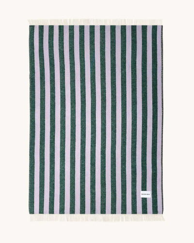 Maison Deux Blanket CANDY WRAP Lilac / Green 4.25 x 6.5 ft