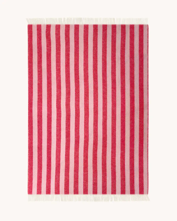 Maison Deux Blanket CANDY WRAP Pink / Cherry 4.25 x 6.5 ft