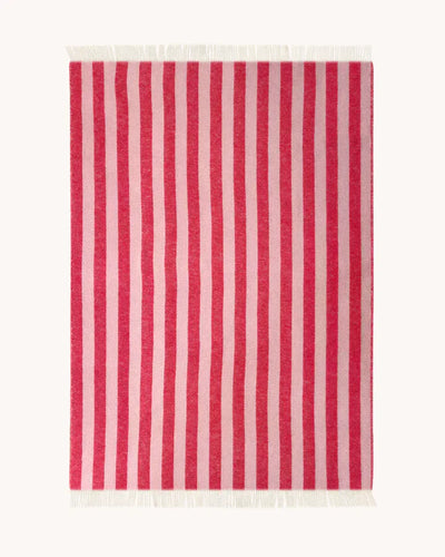 Maison Deux Blanket CANDY WRAP Pink / Cherry 4.25 x 6.5 ft