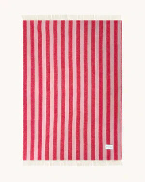 Maison Deux Blanket CANDY WRAP Pink / Cherry 4.25 x 6.5 ft