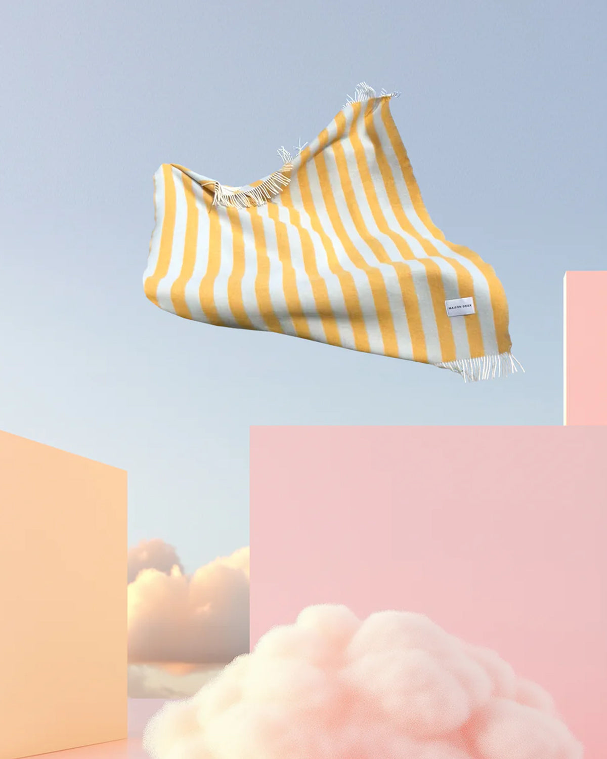 Blanket CANDY WRAP Ice Blue / Honey 4.25 x 6.5 ft