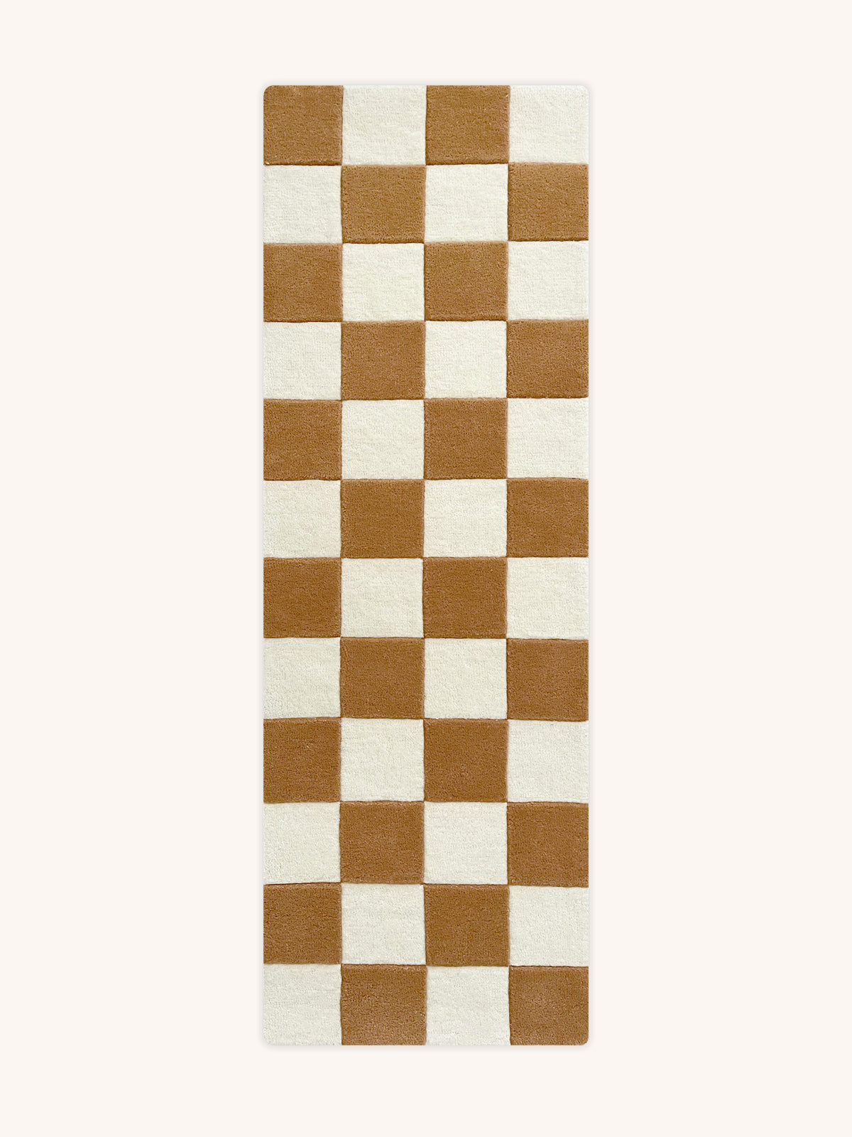 Rug CHECKERBOARD Terra 1.8 x 5.2 ft