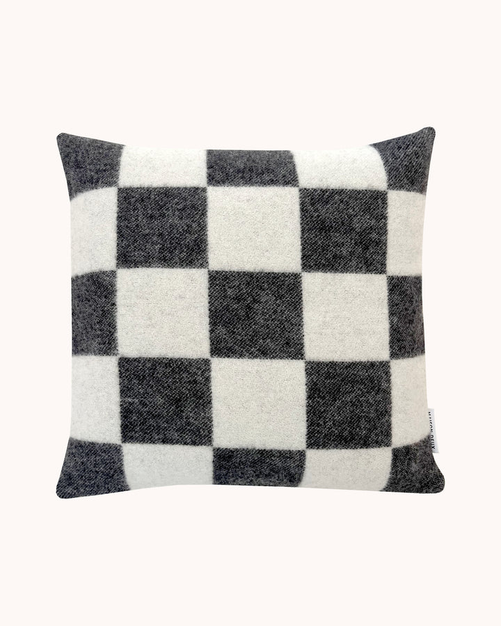 Maison Deux Cushion CHECKERBOARD Black / White 1.65 x 1.65 ft