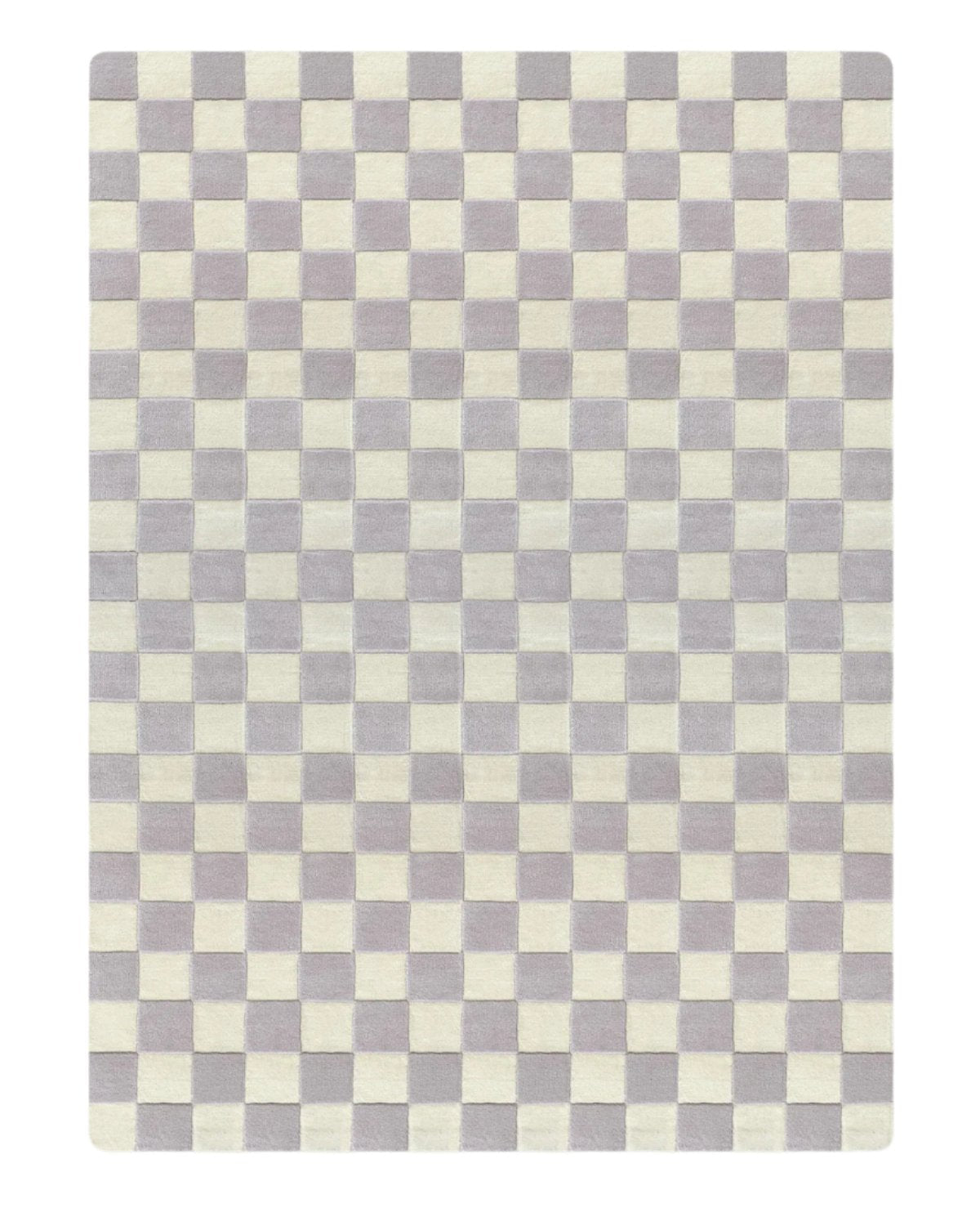 Maison Deux Rug CHECKERBOARD Lilac 6.6 x 9.8 ft