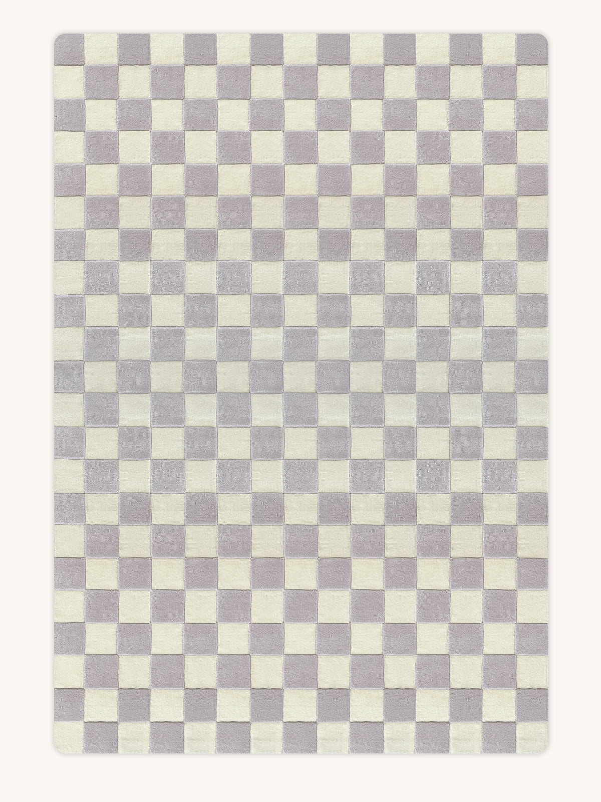 Rug CHECKERBOARD Lilac 6.6 x 9.8 ft