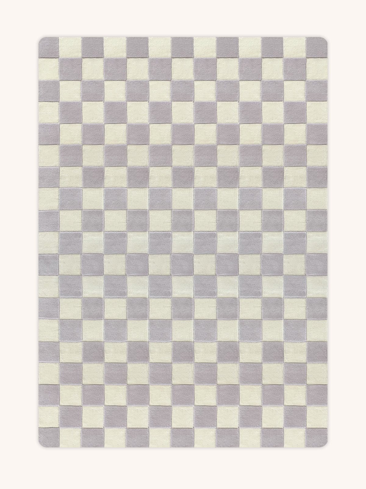 Rug CHECKERBOARD Lilac 5.6 x 7.9 ft