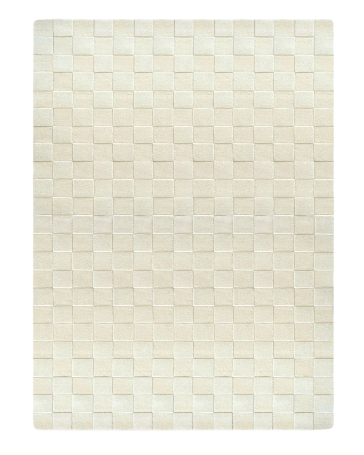 Maison Deux Rug CHECKERBOARD Off White 6.6 x 9.8 ft