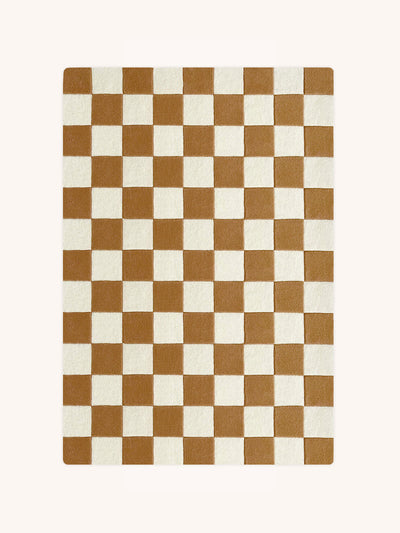 Rug CHECKERBOARD Terra 3.9 x 5.9 ft