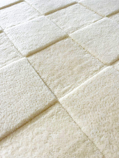 Rug CHECKERBOARD Off White 1.8 x 5.2 ft