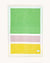 Maison Deux Blanket COLOR BLOCK No. 2 Yellow / Green and Lilac 4.25 x 6.5 ft