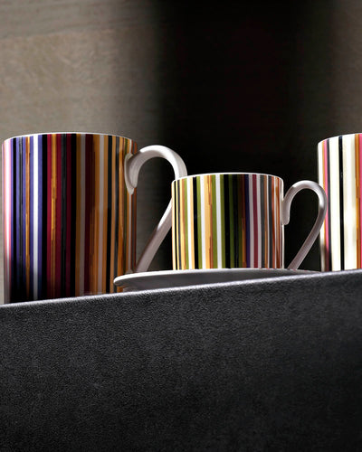 Mug Cup STRIPES Jenkins 156 in Luxury Box diam. 3", H "3.9, cap. 12.5 oz