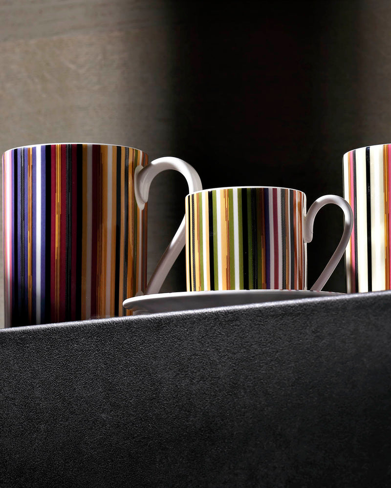 Mug Cup STRIPES Jenkins 156 in Luxury Box diam. 3", H "3.9, cap. 12.5 oz