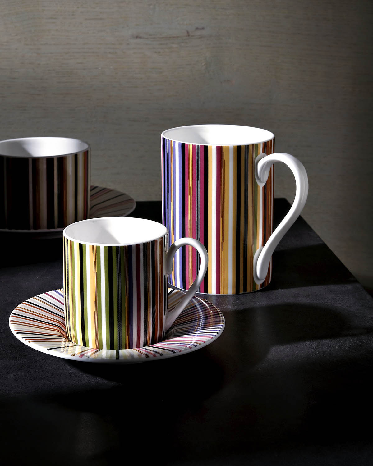 Mug Cup STRIPES Jenkins 156 in Luxury Box diam. 3", H "3.9, cap. 12.5 oz
