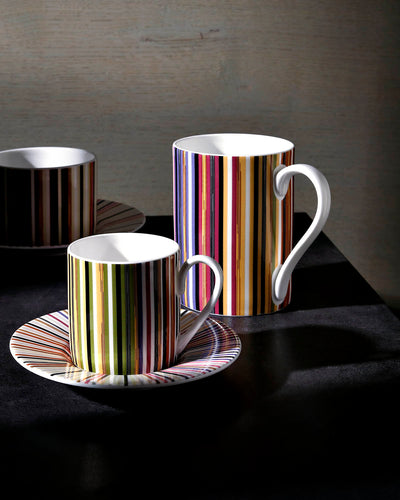 Mug Cup STRIPES Jenkins 156 in Luxury Box diam. 3", H "3.9, cap. 12.5 oz