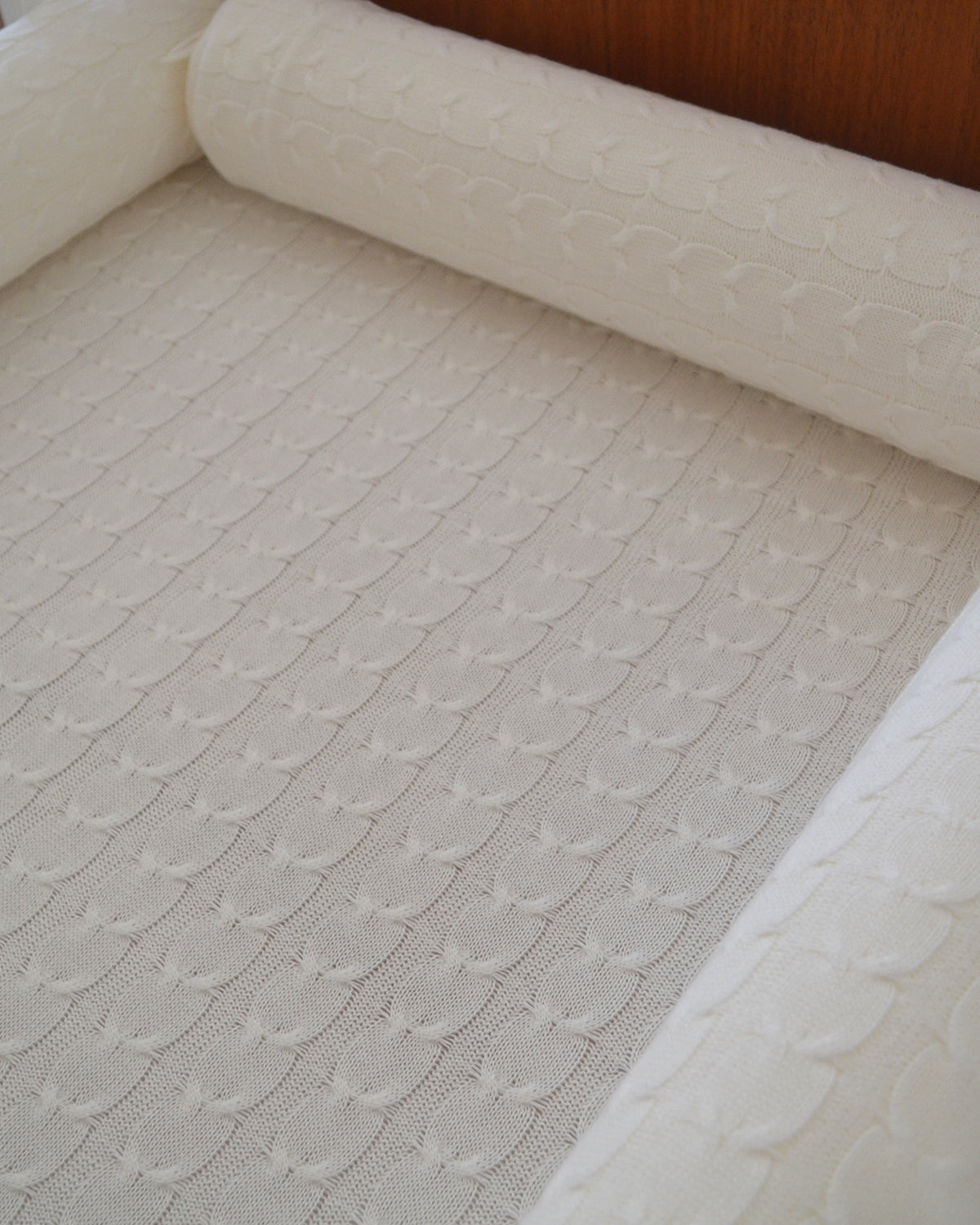 Pillow Crib FOOTSIDE PROTECTOR Blue/Gray