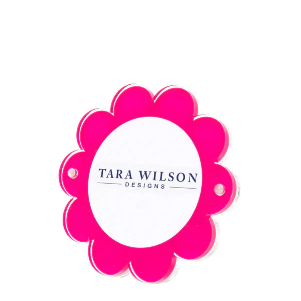 Tara Wilson Designs Frame DAISY Pink 5" x 5" for photo size 4" x 4"