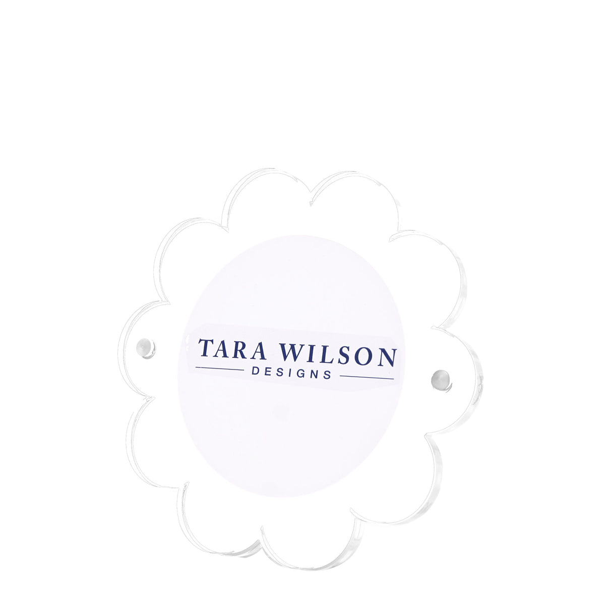 Tara Wilson Designs Frame DAISY White 5" x 5" for photo size 4" x 4"