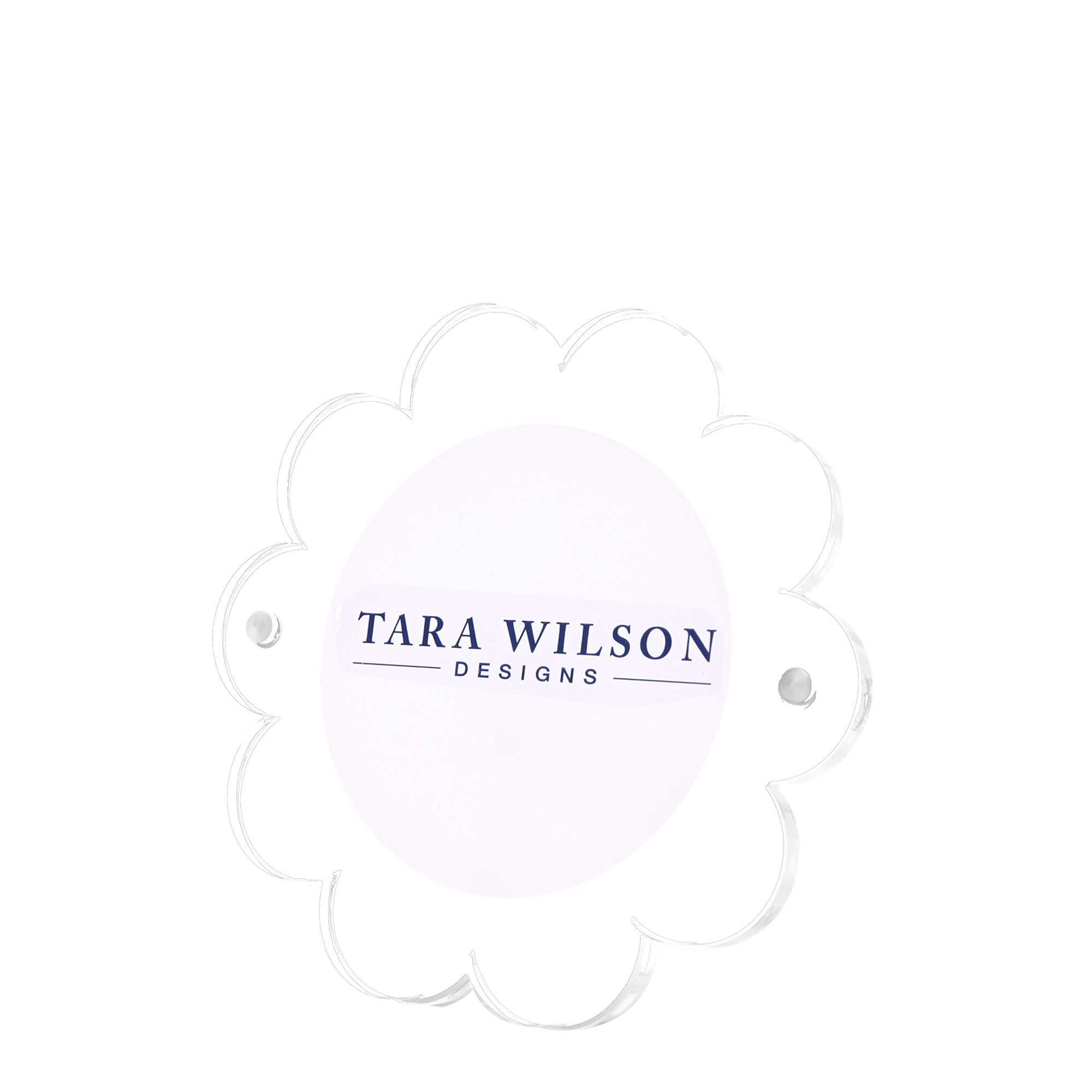 Tara Wilson Designs Frame DAISY White 5" x 5" for photo size 4" x 4"
