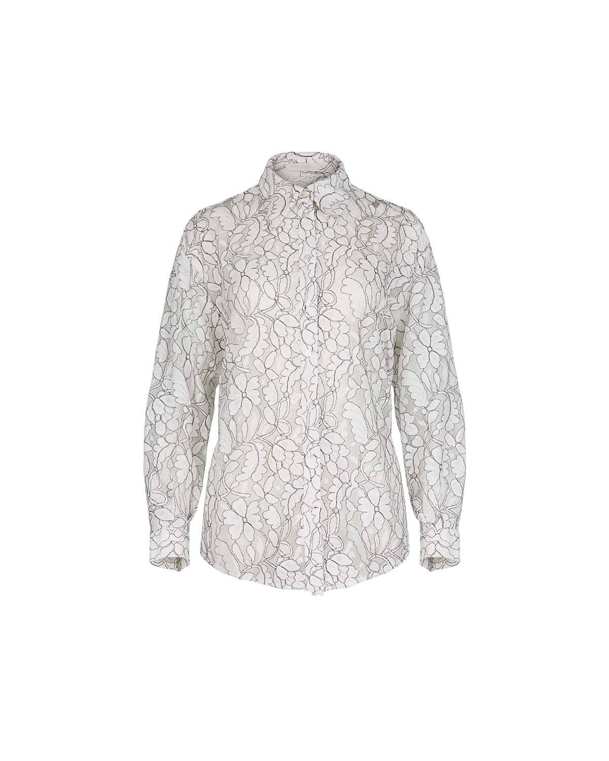 Women's Shirt DANIELA Blk/Whi Size L