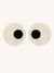 Maison Deux Rug EYES PAIR White / Black Print Round Diam. 2.3 ft