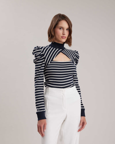 Women's Top CLAIRE Dark Navy Size M