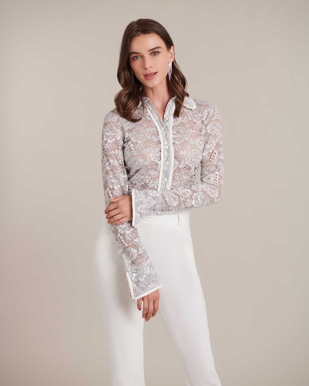 Women's Shirt MADELEINE Pearl Grey Size 40