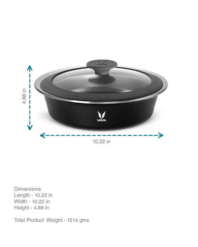 Vaya HauteCase - 37.2 fl.oz - Sable Black - with Glass Lid