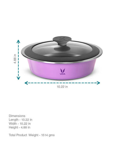 Vaya HauteCase - 37.2 fl.oz - Iris Purple - with Glass Lid